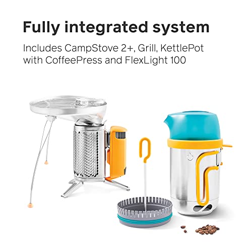 BioLite Campstove Campingkocher mit 2 Holzbrennern, Stromerzeugung und USB-Aufladung