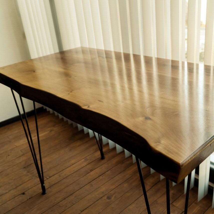 Live Edge Walnut Wooden Table, Kitchen Dining Table, Live Edge Desk, Wooden Desk, Writing Desk, Rustic Wood Table, Wood Counter, Decoration (30" x 60" (77 cm x 153 cm))