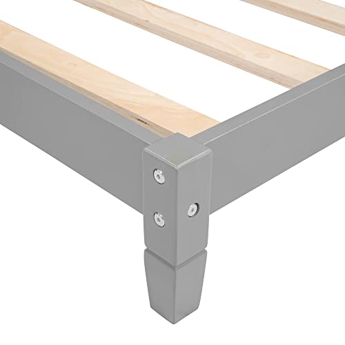 Harper & Bright Designs Full Daybed Frame, Full Size Platform Bed with Slat Support, Sturdy Wood Full Sofa Bed for Living Room, Bedroom, No Box Spring Needed (Full, White)