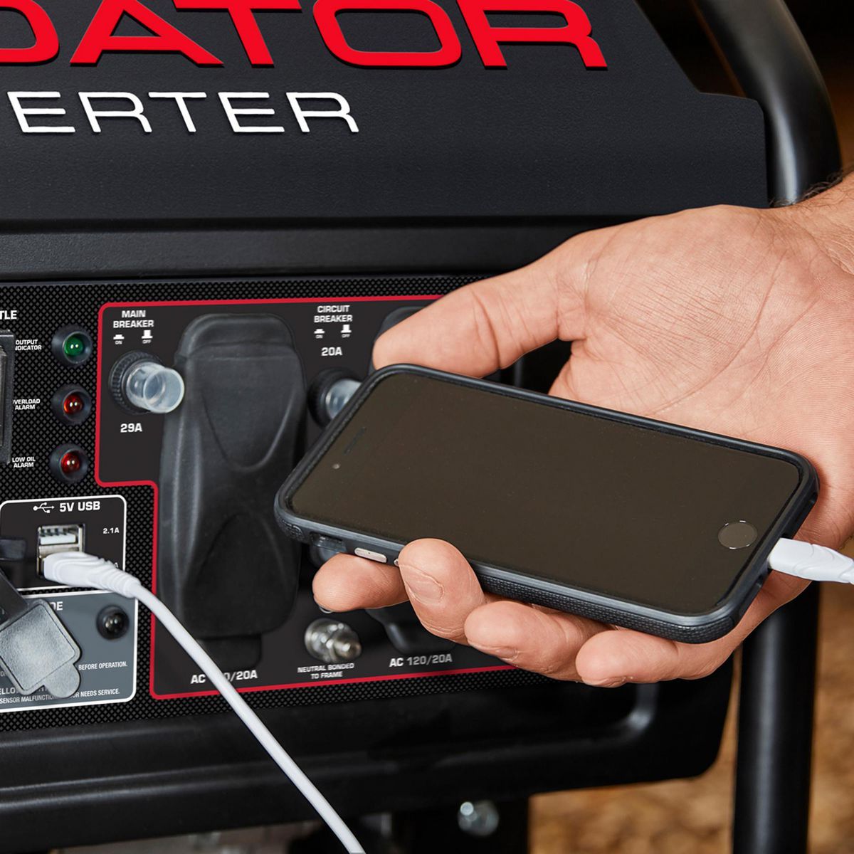 PREDATOR 4550 Watt Open-Frame Inverter Generator with CO SECURE Technology, EPA