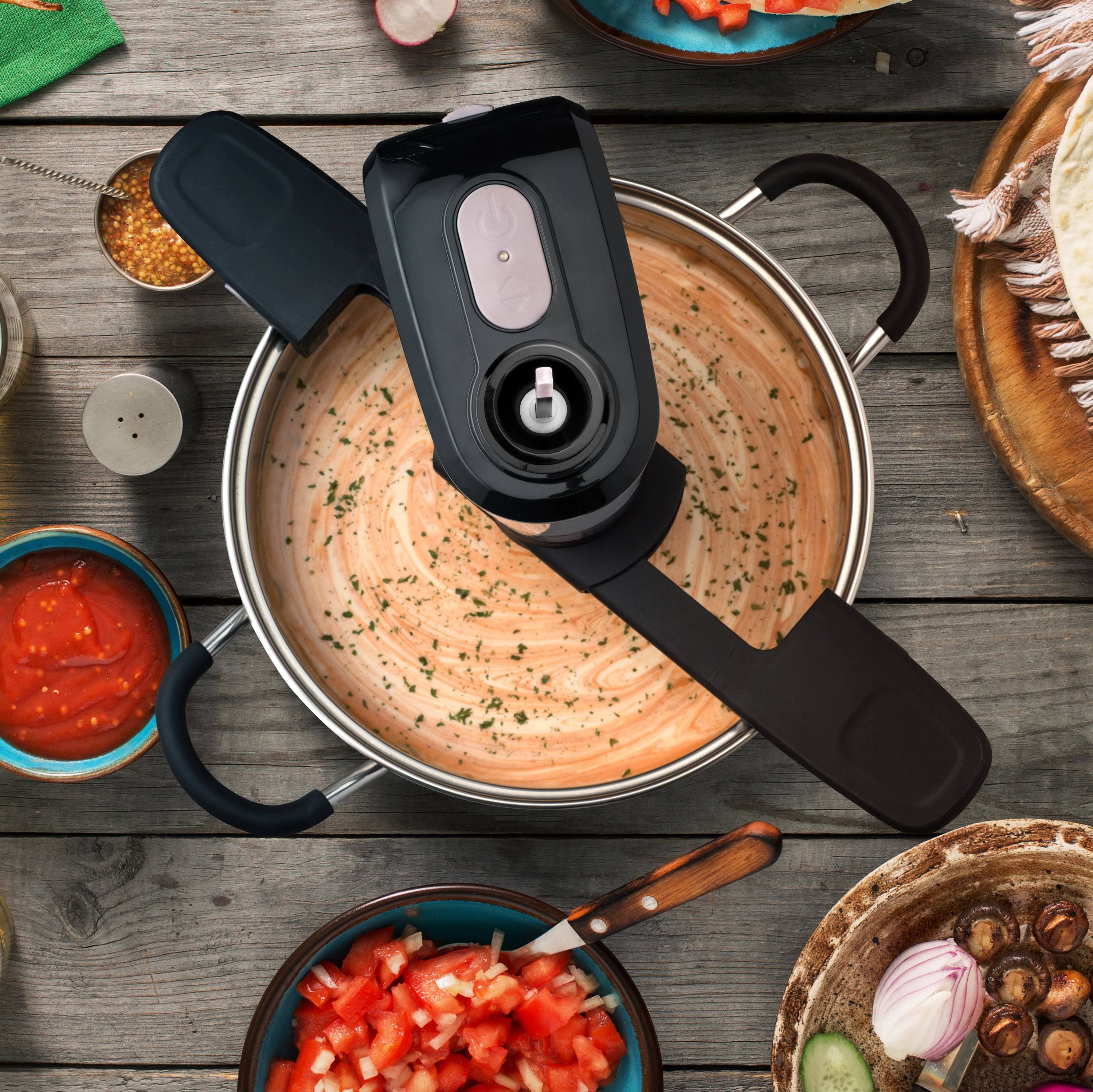 Saki Automatic Pot Stirrer for Cooking, with 2 Speeds, Adjustable, Hands Free