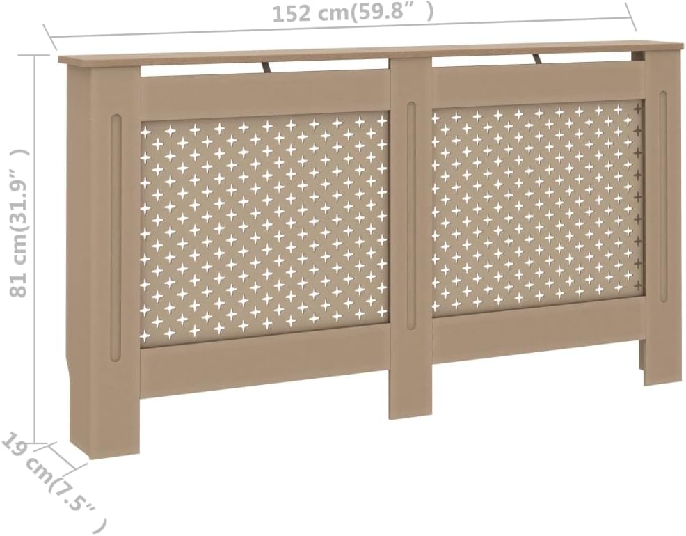 Radiator Cover 59.8"x7.5"x31.9" MDF,Home & Garden Household Appliance Accessories Heating Radiator Accessories