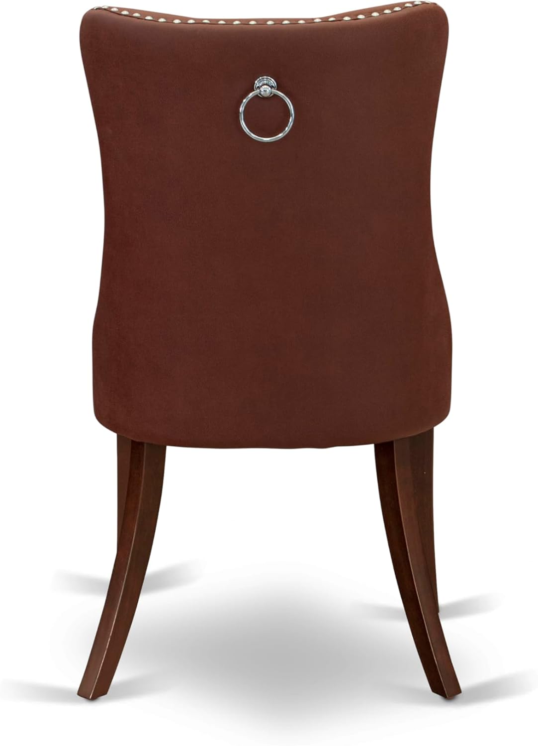 East West Furniture Dover 7 Piece Dining Room Set Consists of a Rectangle Wooden Table with Butterfly Leaf and 6 Upholstered Chairs, 42x78 Inch, Mahogany