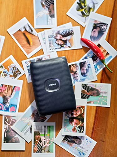 Fujifilm Instax Mini Link 2 Smartphone Printer Clay White, Fuji Instax Mini Film 40 Sheets, Protective Case, Instant Printer Bundle
