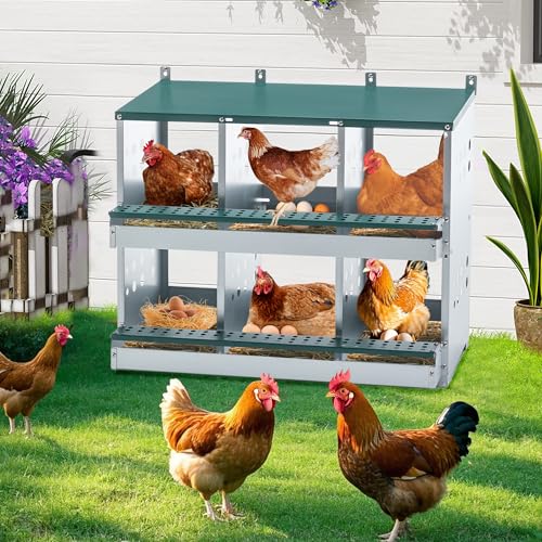 3-Tier Large Wooden Chicken Coop for 8-10 Chickens,Outdoor Walk-in Chicken Coop House with Run&Nesting Boxes,Hen House Poultry Pet Habitat Hutch Cage W/Pull Out Trays&Wire Fencing(95"×80"×83")