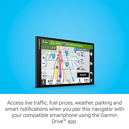 Garmin DriveCam™ 76, Large, Easy-to-Read 7” GPS car Navigator, Built-in Dash Cam, Automatic Incident Detection, High-Resolution Birdseye Satellite Imagery