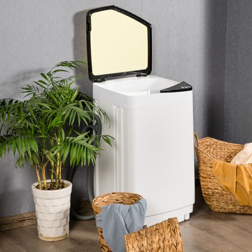 Waterjoy Portable Washing Machines, 7.7 lbs Load Capacity Portable Washer and Dryer Combo with Built-in Barrel Light & LED Display for Household and Apartment
