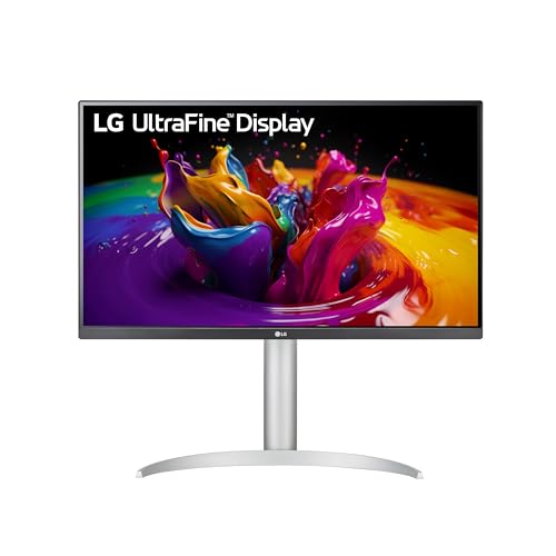 LG 27UP650-W 27” UHD Ultrafine IPS Monitor with VESA DisplayHDR 400 with DCI-P3 95% Color Gamut, 3-Side Virtually Borderless Display - Height/Pivot/Tilt Adjustable Stand - Silver