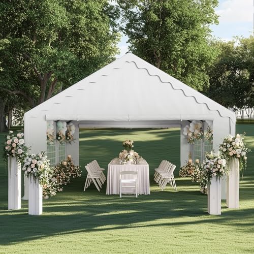 GREEN PARTY 20x40FT Party Tent Heavy Duty, Large Wedding Event Shelters with 7 Carry Bags & Removable Sidewalls, Outdoor Canopy Gazebo Commercial Tents for Parties Carport Camping Garden Patio
