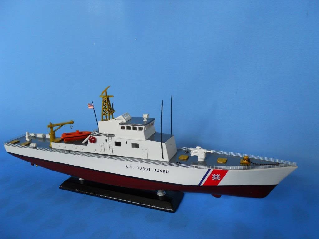 Hampton Nautical USCG Coastal Patrol Boat 18 - United States Wooden Model Boat - Limited Edition