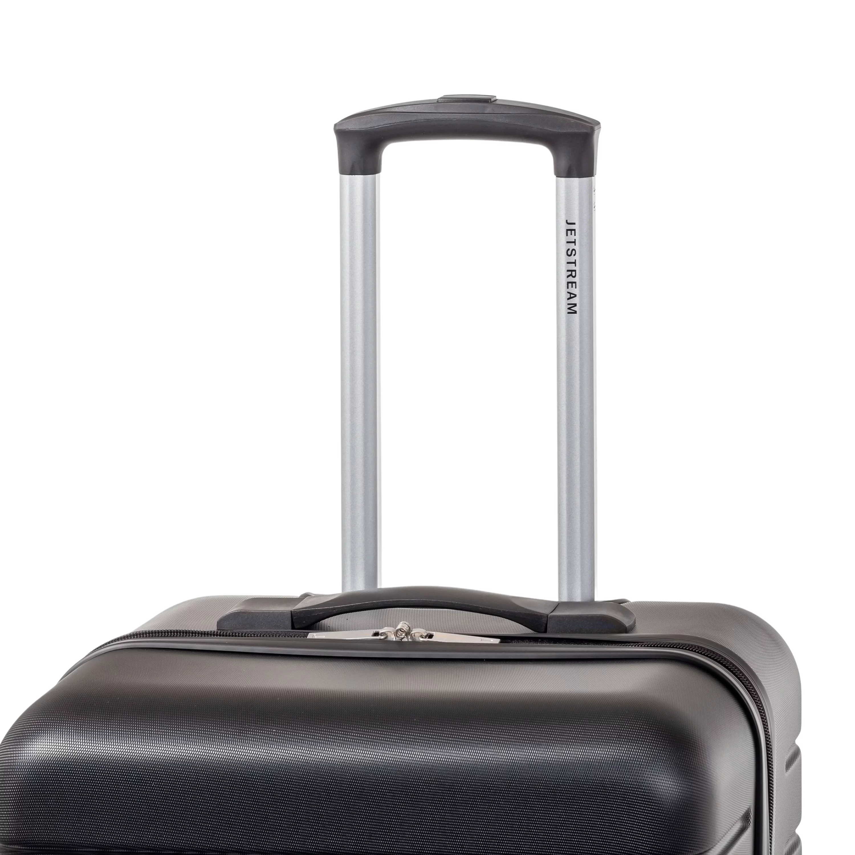 Jetstream 3 Piece Set Hardside Spinner Luggage, 20" Carry On, 24" and 28" Checked Luggage Trio, Black