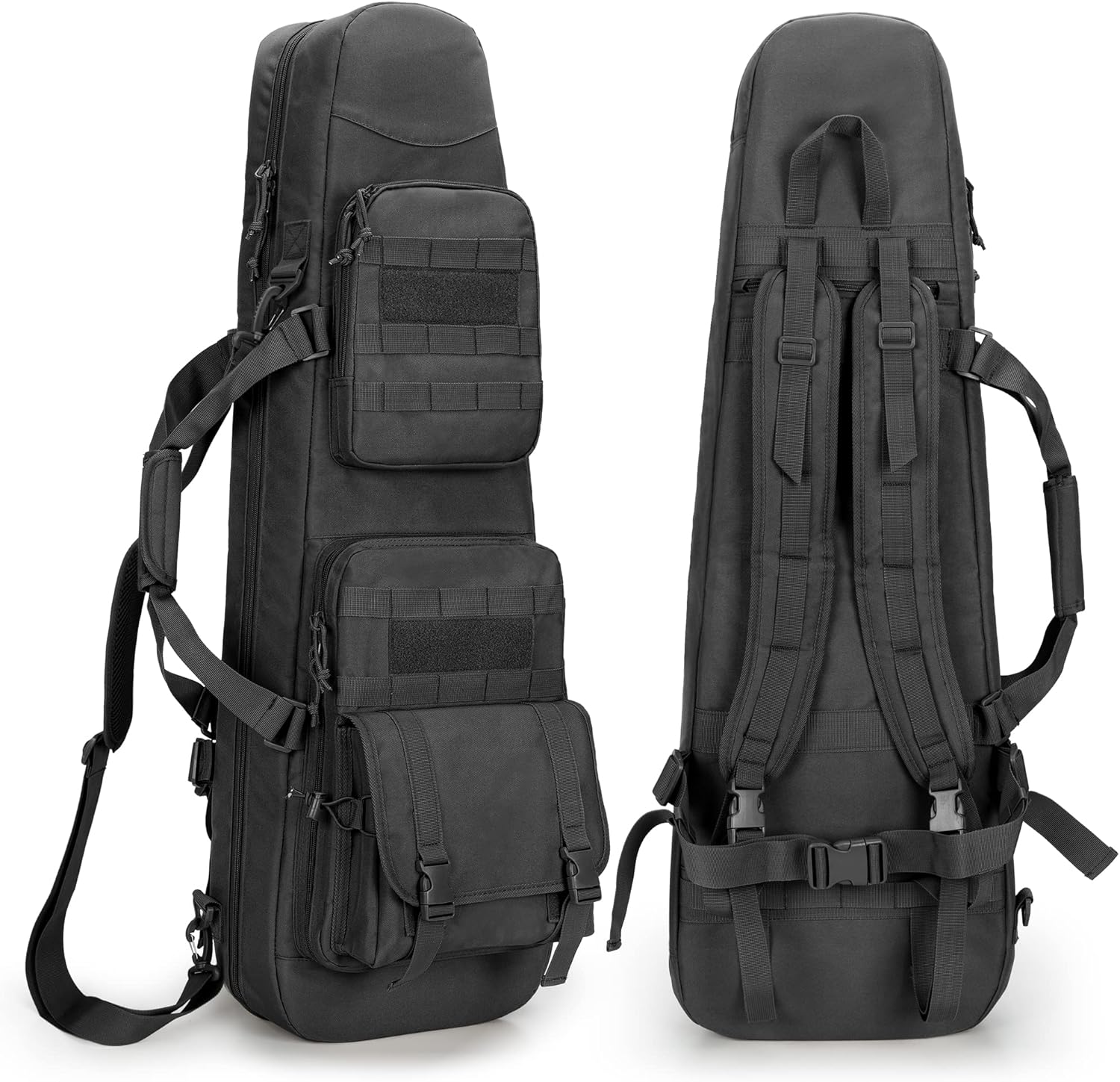 DSLEAF 36” Long Soft Rifle Case, Tactical Double Rifle Backpack & Padded Rifle Bag Perfect for Hunting and Shooting