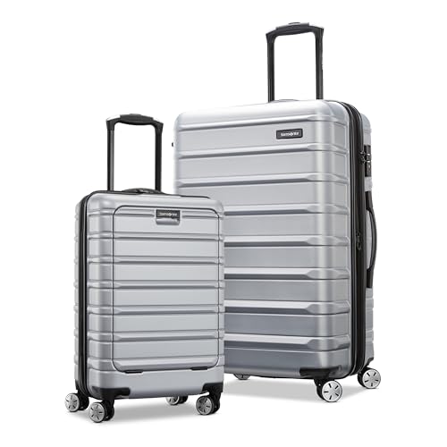 Samsonite Omni 2 Hardside Expandable Luggage with Spinner Wheels, 2-Piece Set (19/24), Lagoon Blue