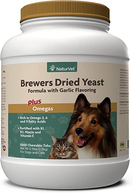 Brewer&s Dried Yeast Formula with Garlic Flavoring for Dogs and Cats 5000 ct