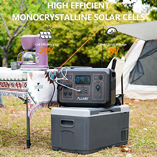 ALLWEI Portable Power Station Solar Generator