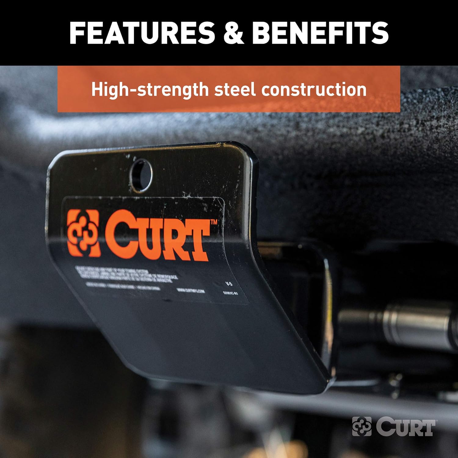 CURT 31007 Trailer Hitch Skid Plate for 2-Inch Receiver Pack of 2