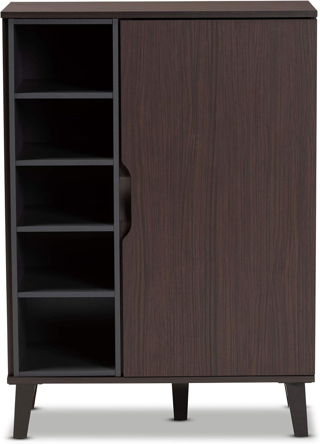 Baxton Studio Shoe Racks, Dark Brown/Grey