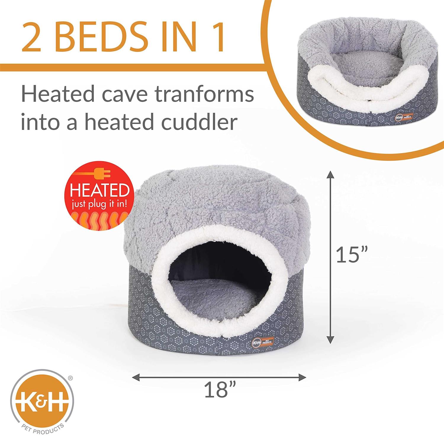 K&amp;H Pet Products Thermo-Pet Nest Heated Cat Bed - Pet Supplies online store