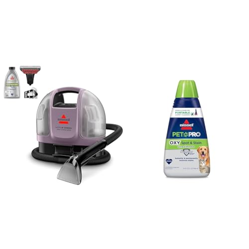 BISSELL Little Green Mini Cordless Portable Carpet and Upholstery Deep Cleaner, Car/Auto Detailer, with HydroRinse Self-Cleaning Tool and 4" Tough Stain Tool, 4015