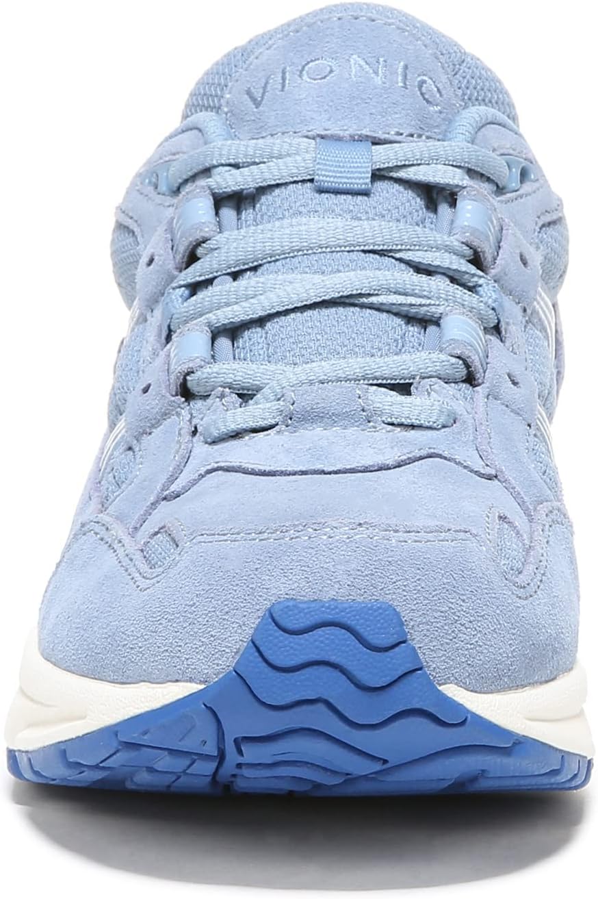 Vionic Women?s Classic Walker Comfort Sneaker- Walking Shoes That Include an Orthotic Insole Providing Cushioning and Arch Support Blue Shadow Suede 6 Medium