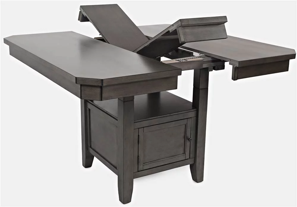Jofran Manchester Contemporary Adjustable Height Storage Square 54" Dining Table