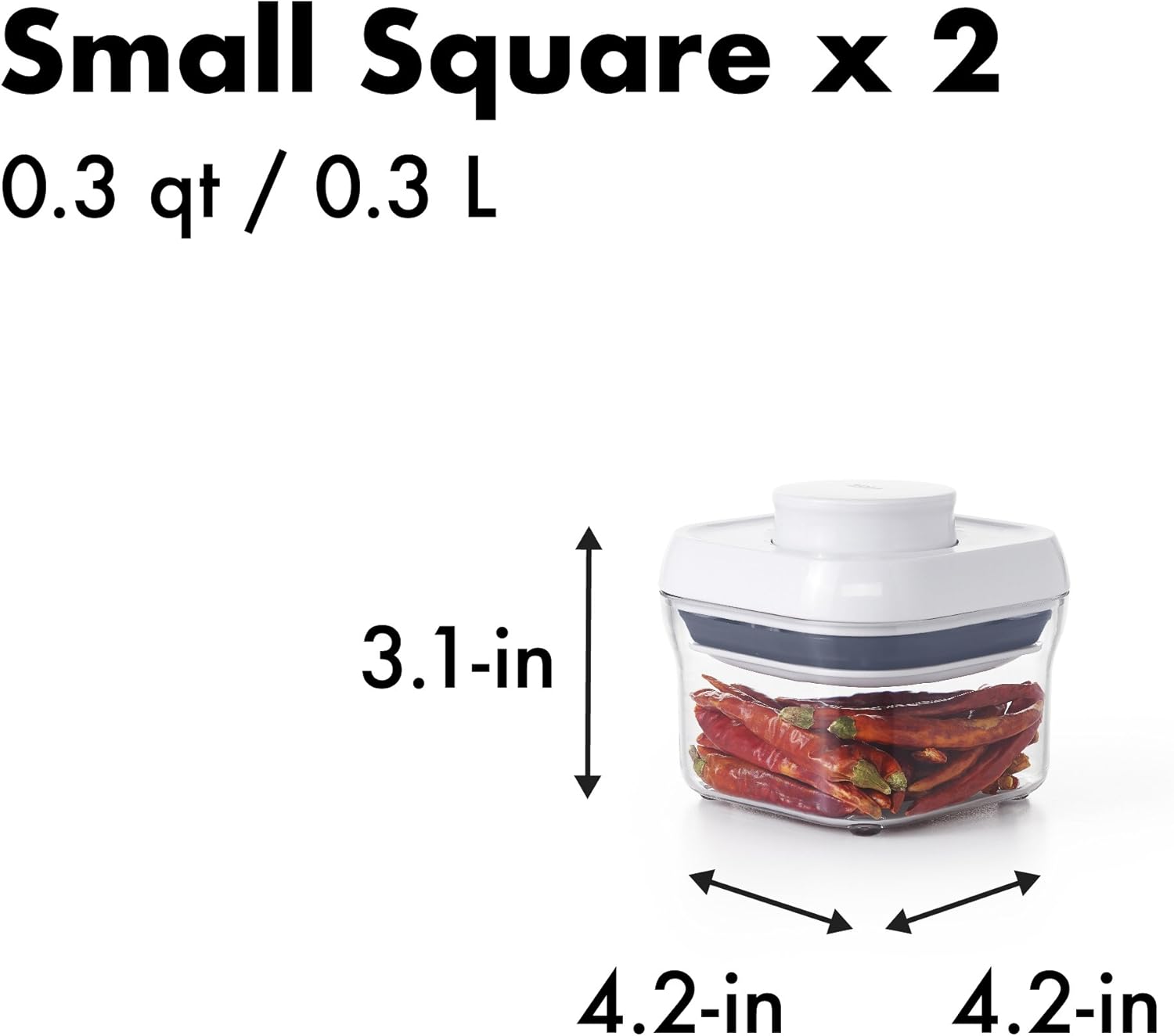 OXO Good Grips 10-Piece Airtight Food Storage POP Container Value Set, Standard Packaging,White,10 Piece