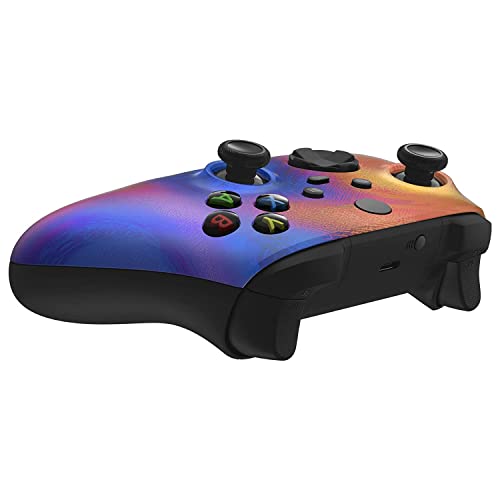 Wireless Controller for Microsoft Xbox Series X/S & Xbox One - Custom Soft Touch Feel - Custom Series X/S Controller (X/S Golden Waves)