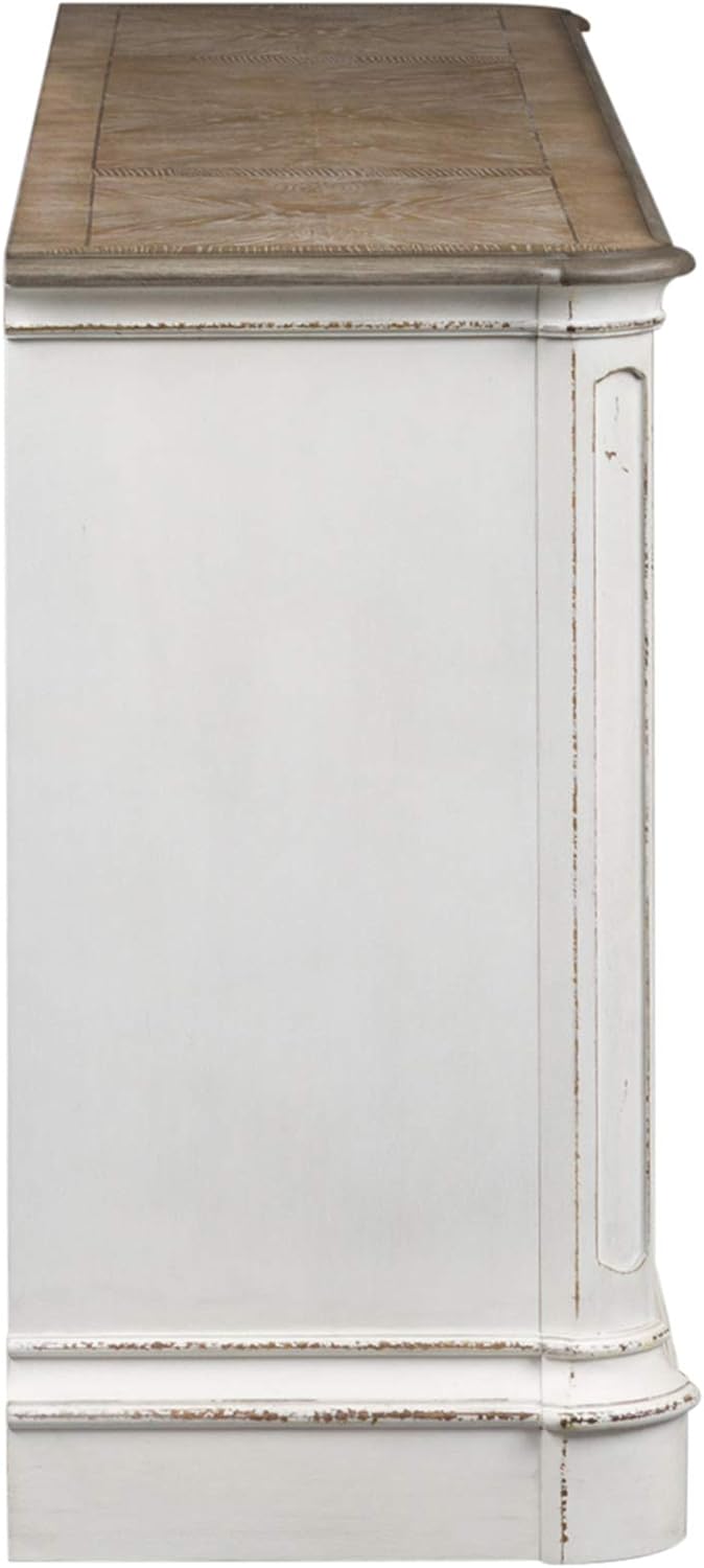 Liberty Furniture INDUSTRIES Magnolia Manor, 84" TV Console, Antique White