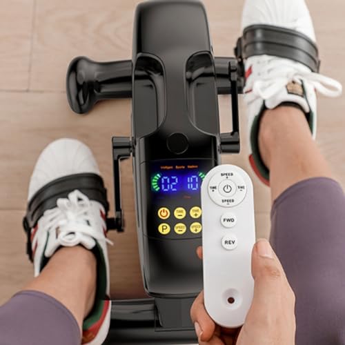 Exercise Bike Household Electric Exercise Bike Under Desk Bike Pedal Exerciser , Mini Exercise Bike for Arm/Leg Exercise, Pedal Exerciser for Seniors with LCD Display Under Desk Bike Pedal Exerciser