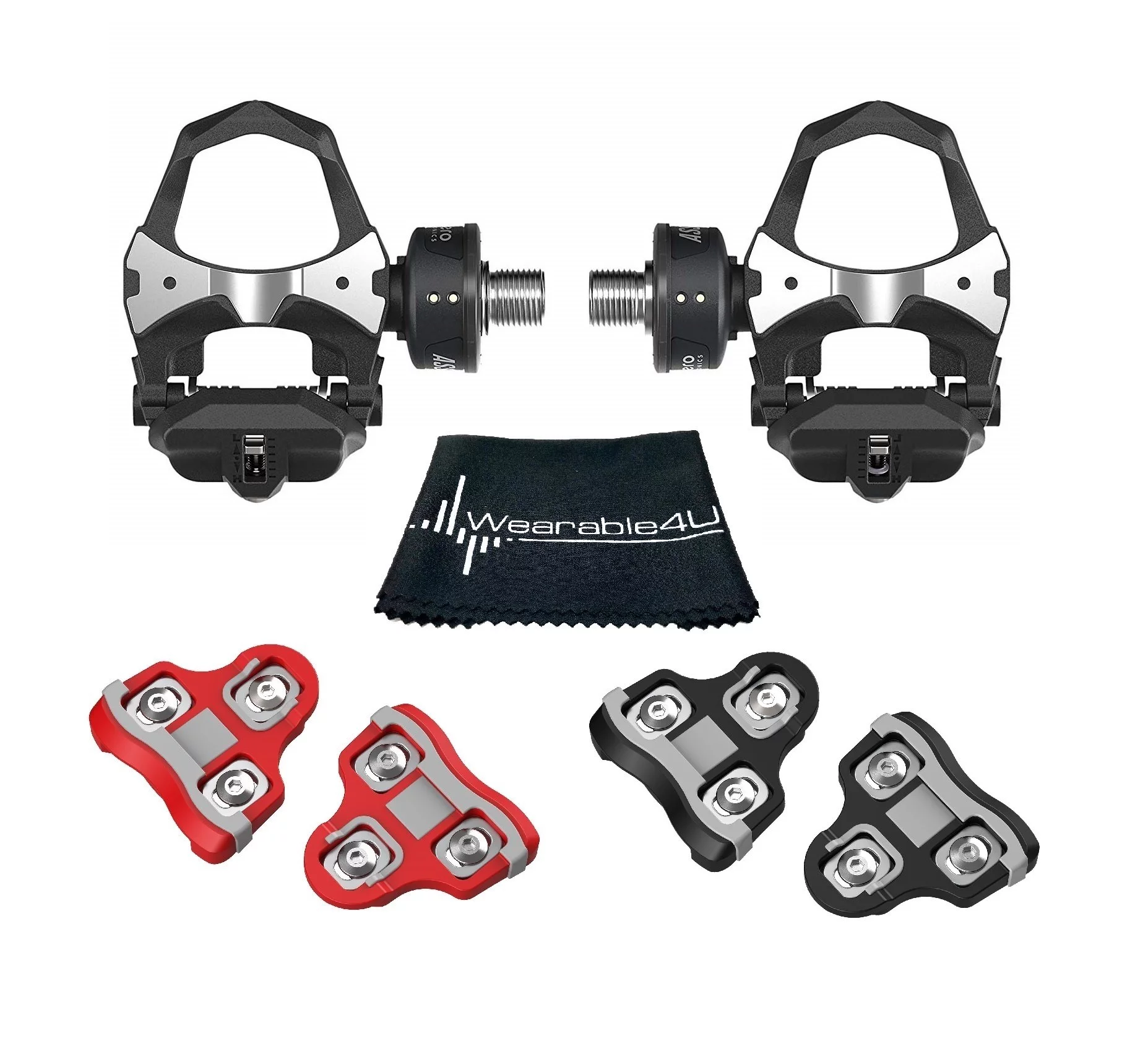 Favero Assioma Duo Pedal Based Cycling Power Meter with Extra Cleats and Cleaning Cloth