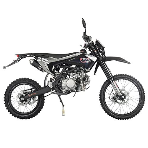 X-PRO 150 Dirt Bike Storm DLX 150 4-Speed Manual Transmission with All Lights, Electric/Kick Start, Big 19"/16" Tires!