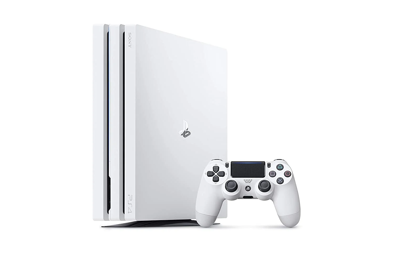 Sony PlayStation 4 Original 500GB Matte White Gaming Console With 2 Controller + G9 Earbuds With Microphone BOLT AXTION Bundle Like New