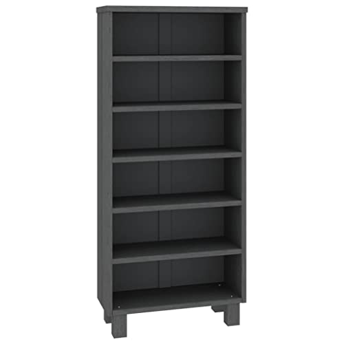 CD Cabinet Light Gray 17.7"x7.1"x39.4" Solid Wood Pine Storage Cabinet Media Cabinet Display Cabinet Suitable for Patio, Living Room, Bedroom.