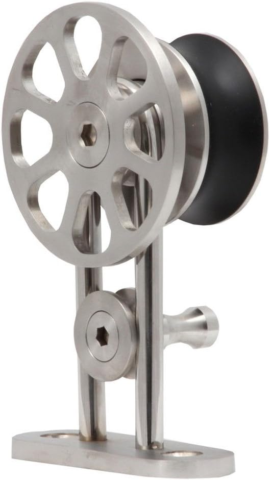 KINMADE Fortune Stainless Steel Sliding Barn Door Hardware Kit 8FT Track Single Door Kit