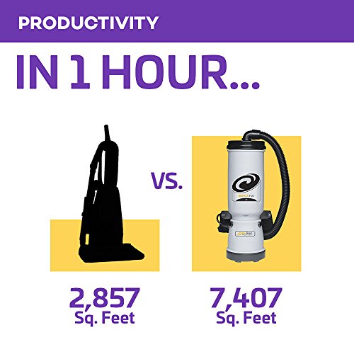 ProTeam Commercial Backpack Vacuum, MegaVac Vacuum Backpack with Blower Tool