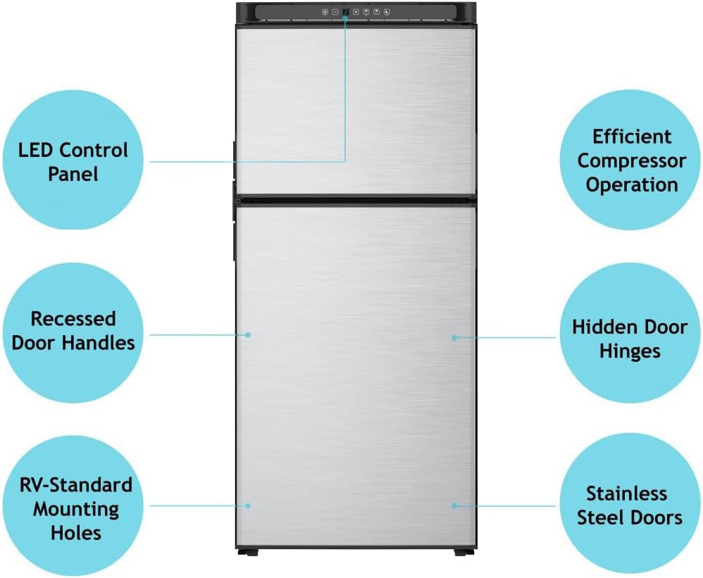 Norcold N8DCBKR 8 Cu ft. Dc Compressor Refrigerator