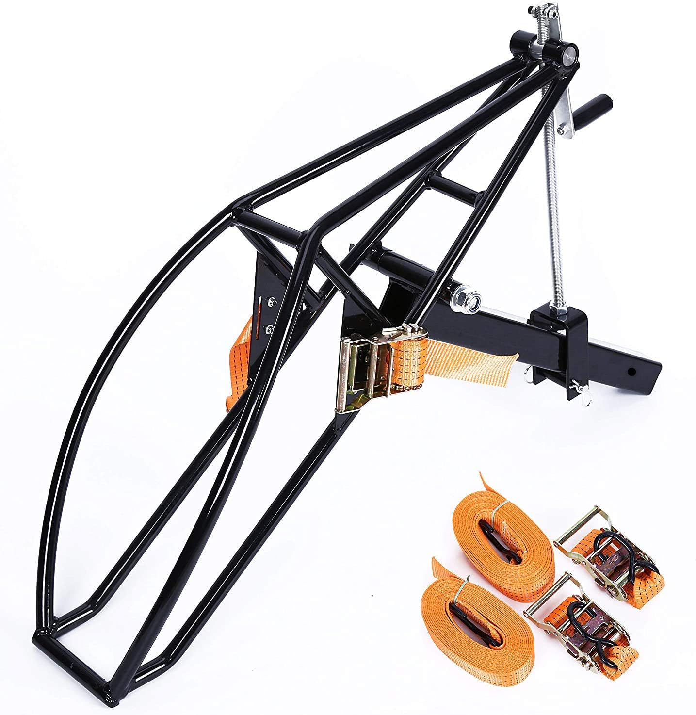 ECOTRIC Black Motorcycle Receiver Hitch Hauler Trailer Tow Dolly Rack Carrier 2”Class II Class III Receiver