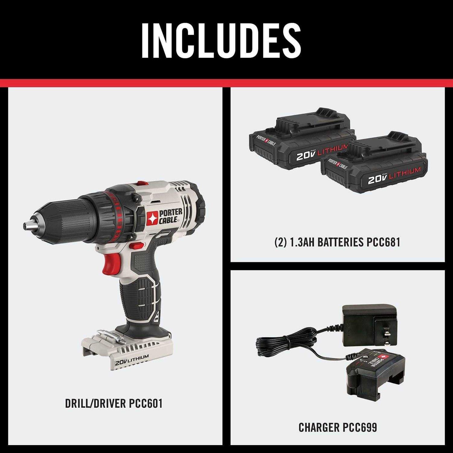 Porter-Cable 1/2 Cordless Drill PCC601 - Shop Hardware Tools Online Store