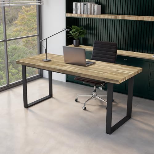 4ft L x 30in Acacia Butcher Block Table Top, Desktop, Unfinished Solid Wood Butcher Block Countertop for DIY Desktop/Coffee Table/Workbench, 1.5in Thick