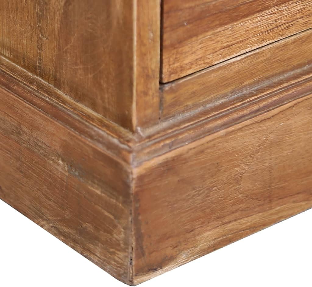 Bedside Cabinet,Wooden Furniture Bedside Furniture Decorative Cabinets Filing Cabinet Chest of Drawers with Storage 15.7"x11.8"x19.7" Solid Teak