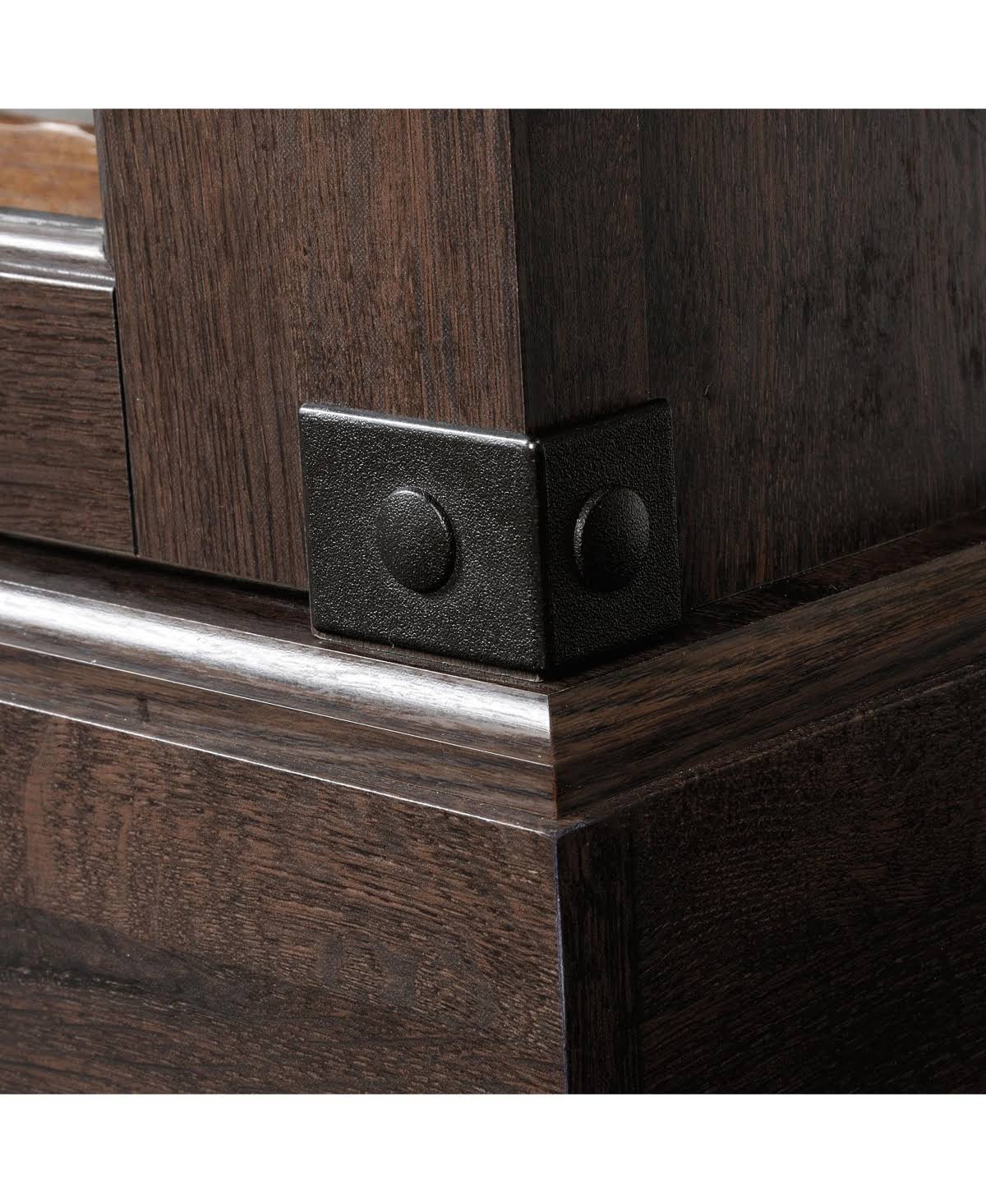 Sauder Carson Forge Panel TV Stand, Coffee Oak