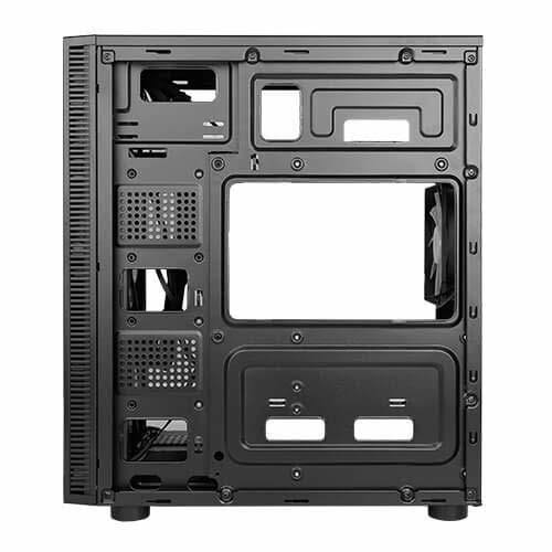 Antec NX Series NX210, Mid-Tower ATX Gaming Case, Tempered Glass Front u0026 Side Panels, 4 x 120 mm ARGB Fans Included