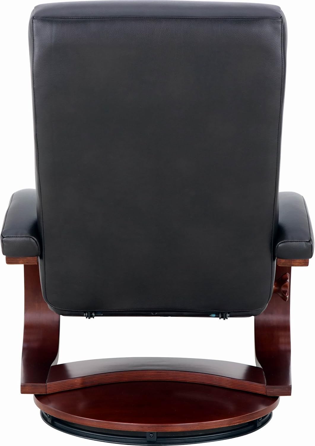 Hamilton Recliner and Ottoman in Black Top Grain Leather