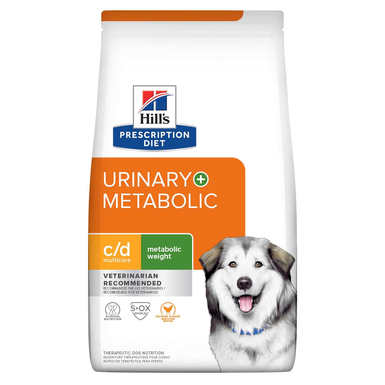 Hill's Prescription Diet c/d Multicare Urinary + Metabolic Weight Chicken Flavor Dry Dog Food - Pet Supplies online store