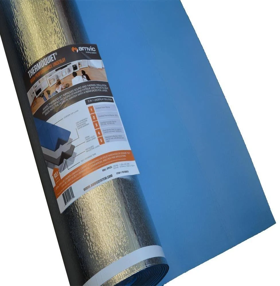 SilentSilver Commercial Thermal Acoustic Floor Wall Insulated Underlayment Underlay Carpet