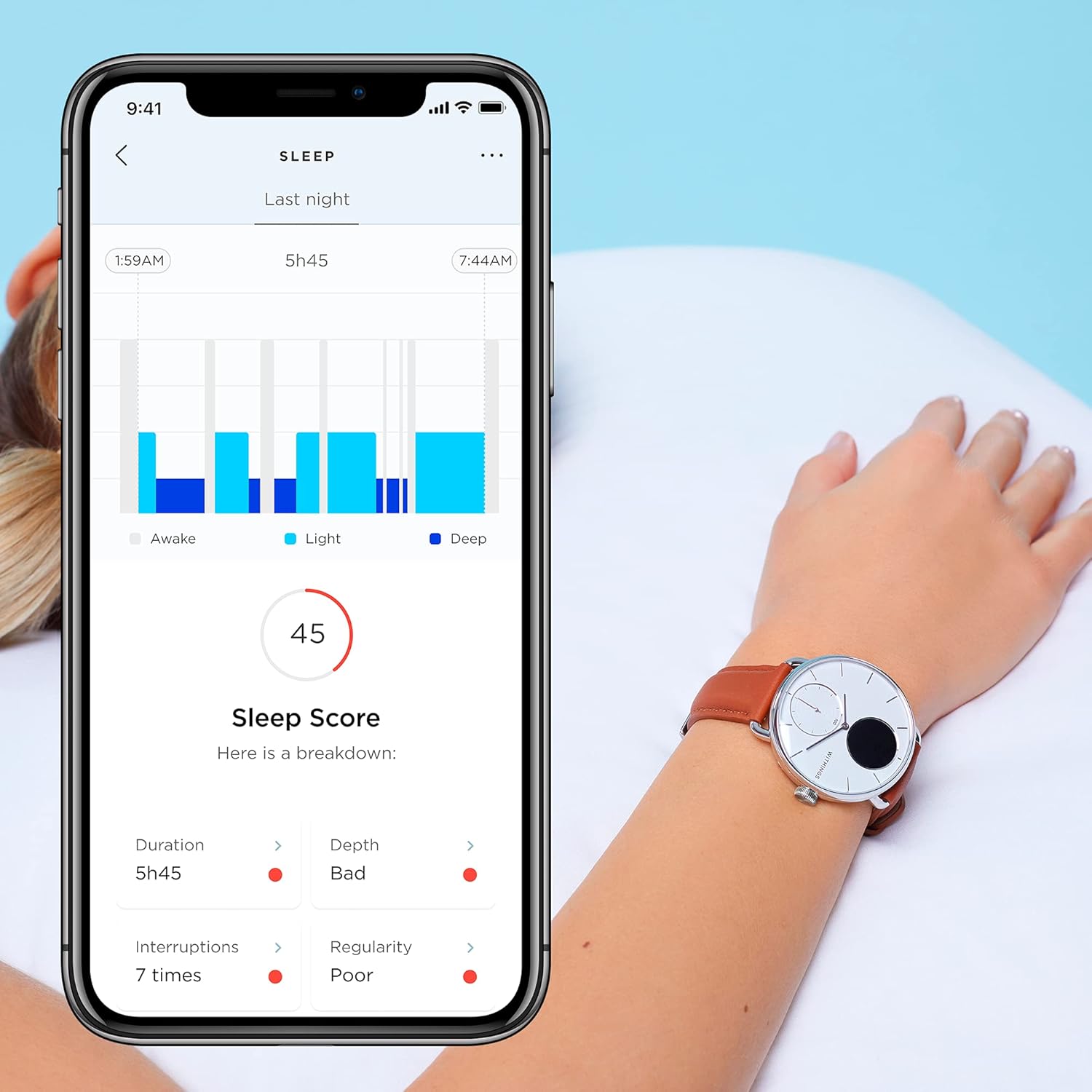 Withings ScanWatch - Hybrid Smartwatch with ECG, Heart Rate Sensor and Oximeter (White, 42mm)