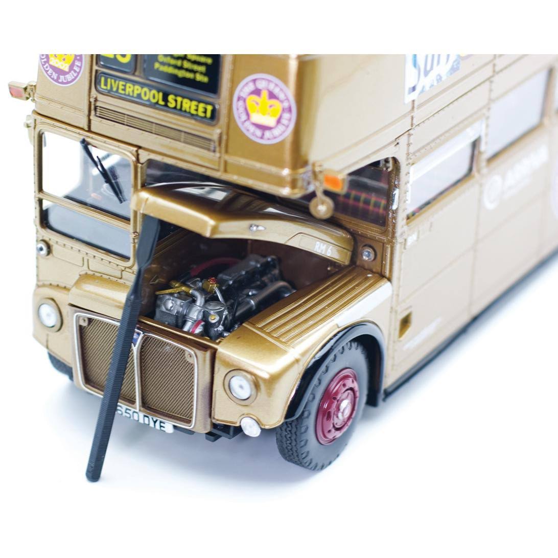 Routemaster RM #60cm Liverpool Street Double Decker Bus Gold 1/24 Diecast Model by Sunstar 2942