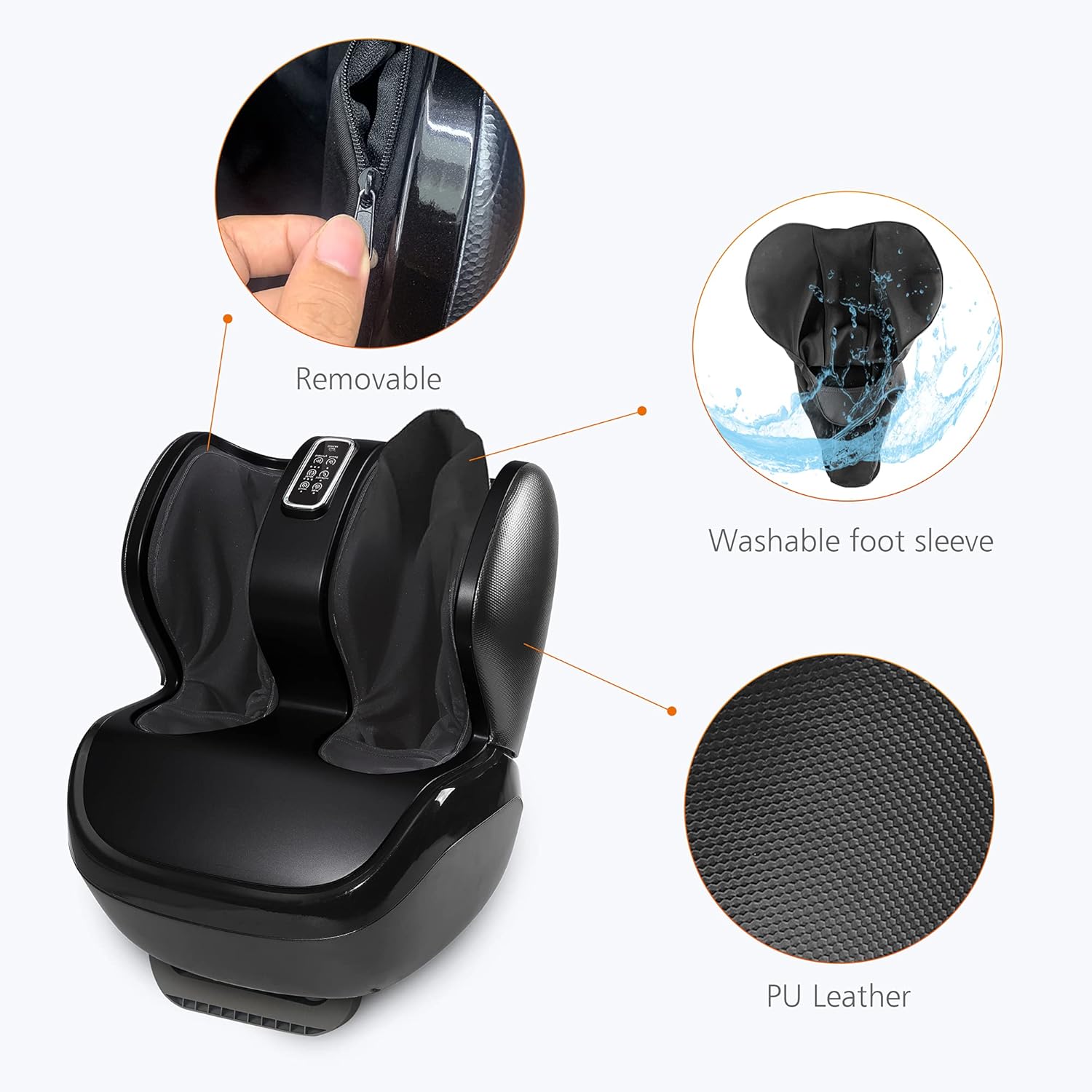 Snailax Shiatsu Foot Massager with Heat, Foot Calf Massage Machine for Plantar Fasciitis, Circulation and Pain, Relaxation, Kneading, Compression, Vibration, Rolling(No Remote)