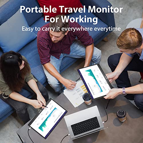 KYY Portable Monitor 15.6inch FHD 1080P USB-C Portable Laptop Monitor