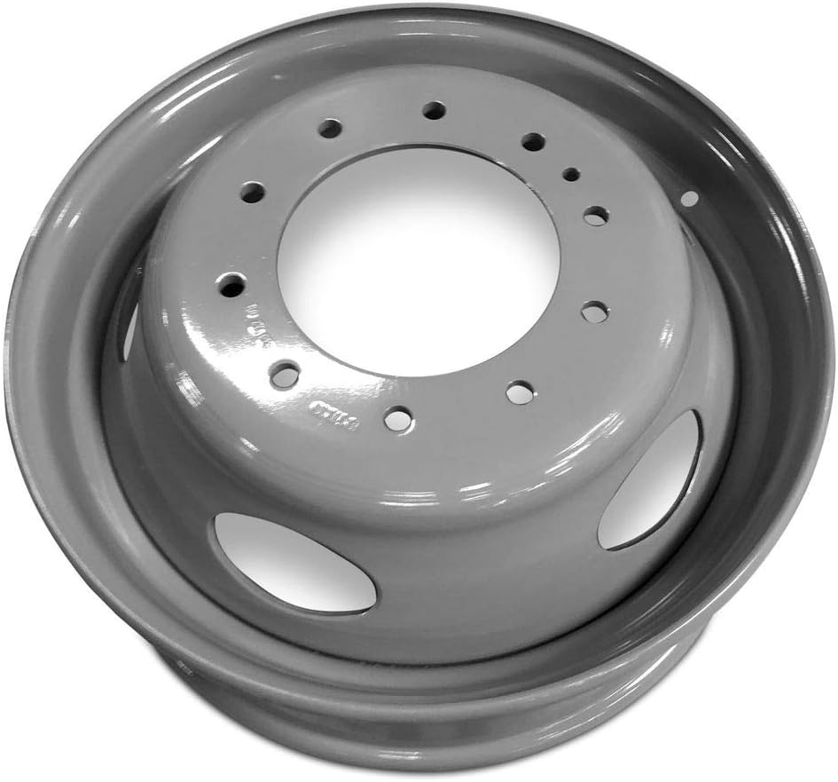 Road Ready Car Wheel For 2005-2022 Ford F450SD Ford F550SD 19.5 Inch 10 Lug Gray Steel Rim Fits R19.5 Tire - Exact OEM Replacement - Full-Size Spare